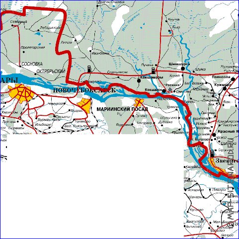 carte de Republique des Maris