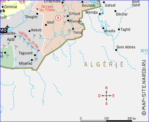 Administrativa mapa de Marrocos