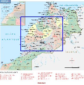 Administratives carte de Maroc