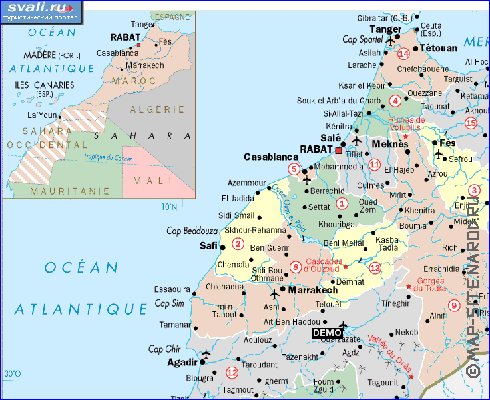 Administratives carte de Maroc