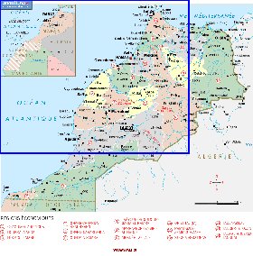 Administratives carte de Maroc