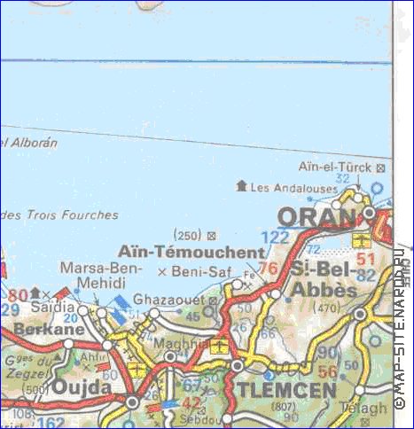 mapa de de estradas Marrocos em frances