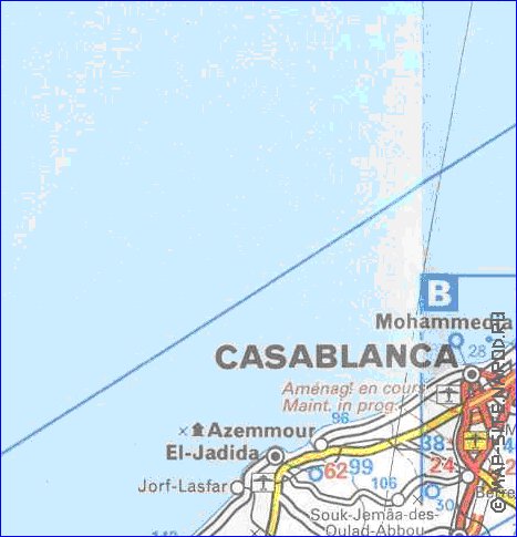 mapa de de estradas Marrocos em frances