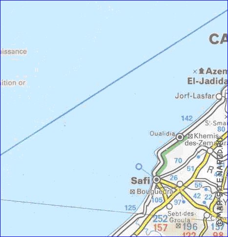 mapa de de estradas Marrocos em frances