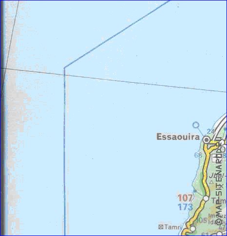 mapa de de estradas Marrocos em frances