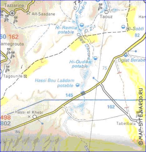 mapa de de estradas Marrocos em frances