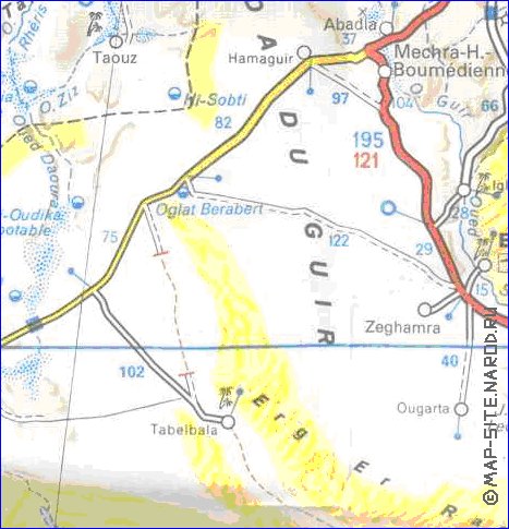 mapa de de estradas Marrocos em frances