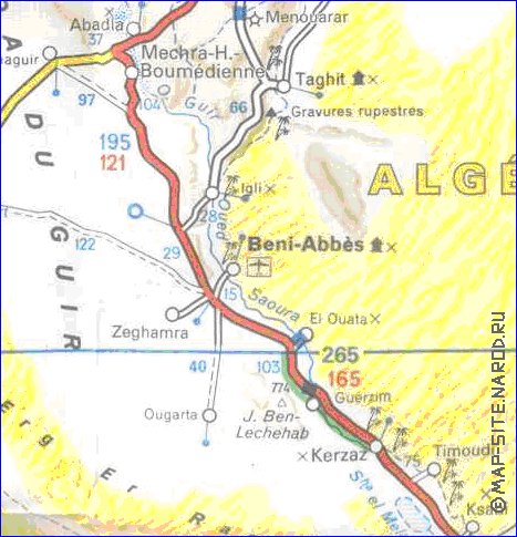 mapa de de estradas Marrocos em frances