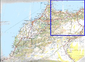 mapa de de estradas Marrocos em frances