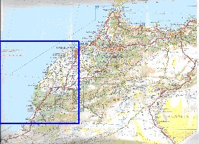 mapa de de estradas Marrocos em frances