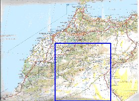 mapa de de estradas Marrocos em frances