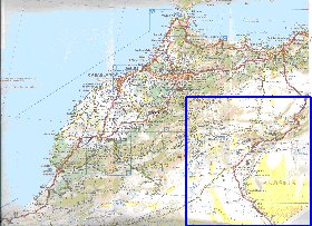 mapa de de estradas Marrocos em frances