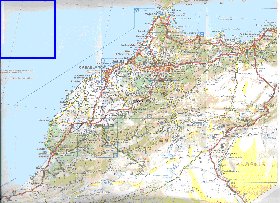 mapa de de estradas Marrocos em frances