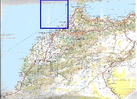 mapa de de estradas Marrocos em frances