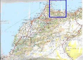 mapa de de estradas Marrocos em frances