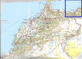 mapa de de estradas Marrocos em frances