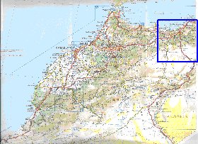 mapa de de estradas Marrocos em frances