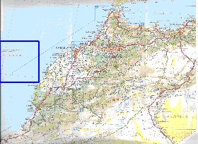 mapa de de estradas Marrocos em frances