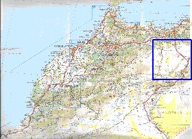 mapa de de estradas Marrocos em frances