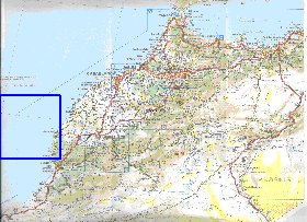 mapa de de estradas Marrocos em frances