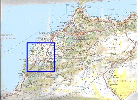 mapa de de estradas Marrocos em frances