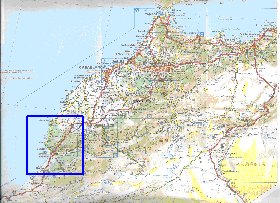 mapa de de estradas Marrocos em frances