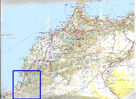 mapa de de estradas Marrocos em frances