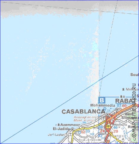 mapa de de estradas Marrocos em frances