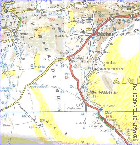 mapa de de estradas Marrocos em frances