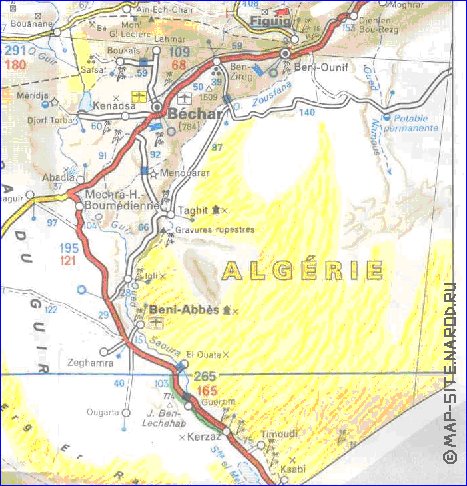 mapa de de estradas Marrocos em frances