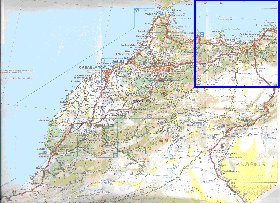 mapa de de estradas Marrocos em frances