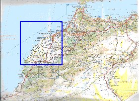 mapa de de estradas Marrocos em frances