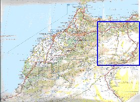 mapa de de estradas Marrocos em frances