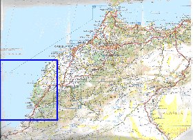 mapa de de estradas Marrocos em frances