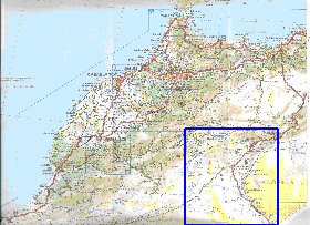 mapa de de estradas Marrocos em frances