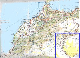 mapa de de estradas Marrocos em frances