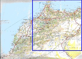 mapa de de estradas Marrocos em frances