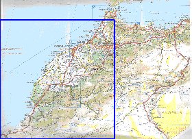 mapa de de estradas Marrocos em frances
