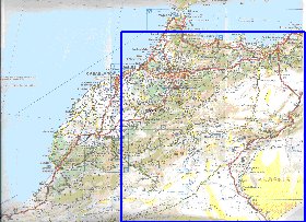 mapa de de estradas Marrocos em frances