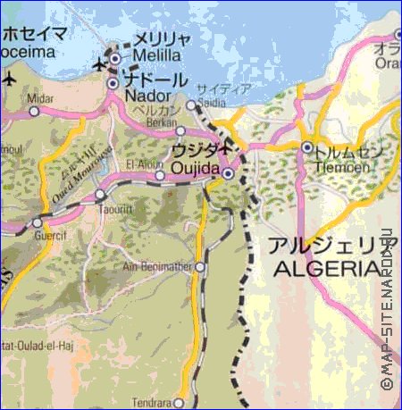 carte de des routes Maroc