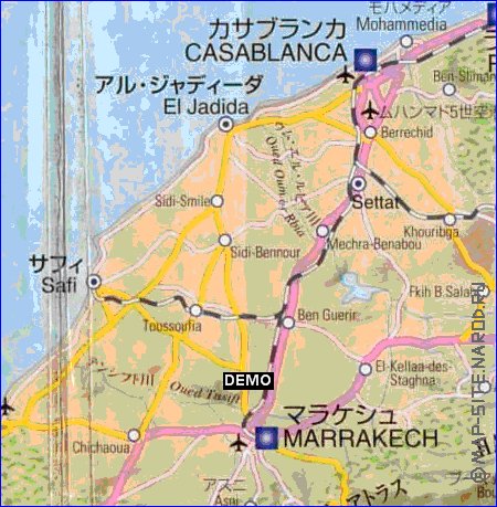 carte de des routes Maroc