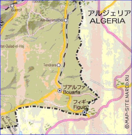 carte de des routes Maroc