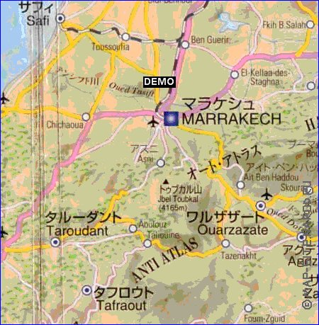 carte de des routes Maroc