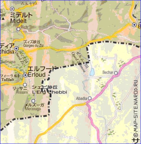 carte de des routes Maroc