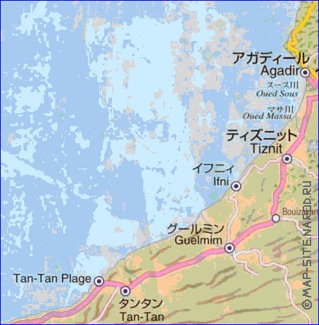 carte de des routes Maroc