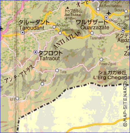 carte de des routes Maroc