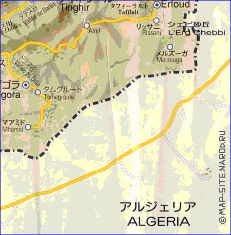 carte de des routes Maroc