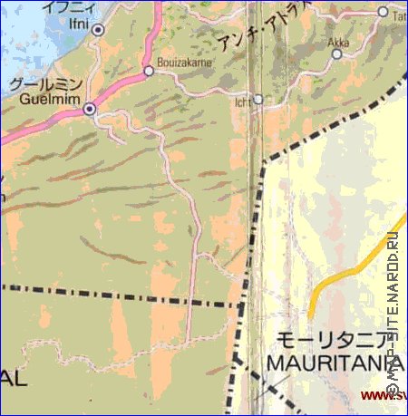 carte de des routes Maroc