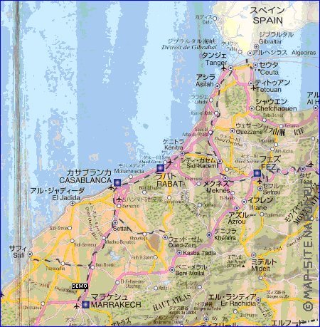 carte de des routes Maroc