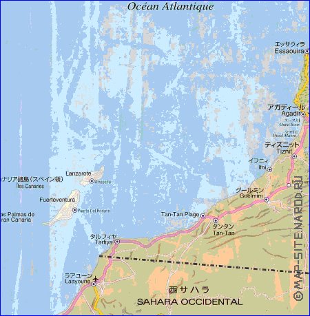 carte de des routes Maroc